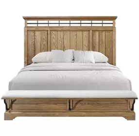 Clover Ridge Carmel Queen Panel Bed with Bench