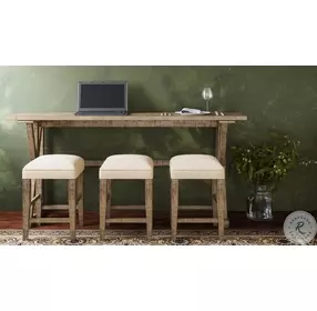 Carlyle Crossing Distressed Medium Brown Counter Height Dining Set