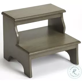 Melrose Silver Satin Step Stool