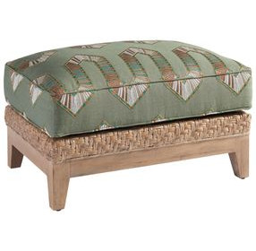 Los Altos Danville Green Upholstered Rectangular Ottoman