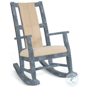 Seabright Ocean Blue Rocking Chair