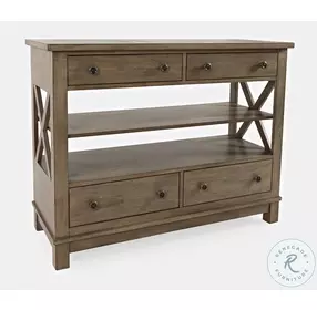 Prescott Park Weathered 4 Door Oak Server