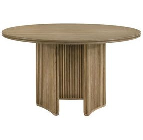 Adina Distressed Light Brown 53" Round Dining Table