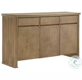 Adina Distressed Light Brown 3 Door Sideboard Server