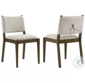 Ottowa Brown Upholstered Dining Side Chair Set of 2