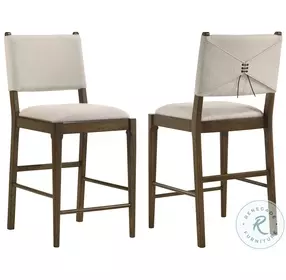 Ottowa Brown Upholstered Counter Height Stool Set of 2