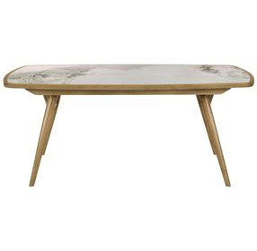 Croyden Weathered Natural and Off White 73" Rectangular Dining Table