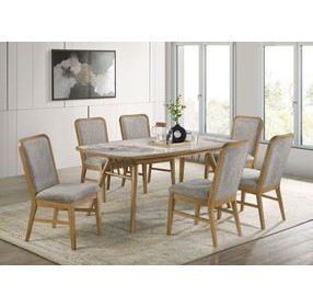 Croyden Weathered Natural and Off White Rectangular Dining Room Set