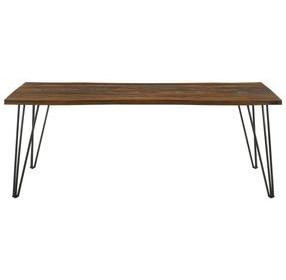 Neve Sheesham Grey And Gunmetal Live Edge Dining Table