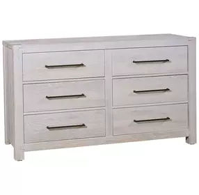 Joinery Washed White Oak 6 Drawer Dresser