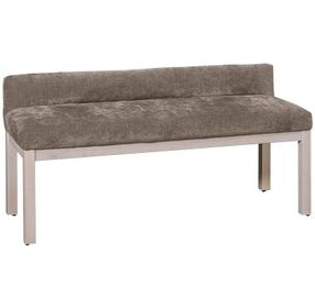 Joinery Washed White Oak and Brindle Gray Performance Fabric Upholstered Bed Bench