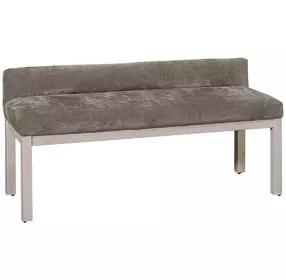 Joinery Washed White Oak and Brindle Gray Performance Fabric Upholstered Bed Bench