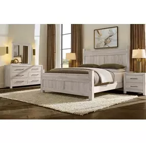 Joinery Washed White Oak Poster Bedroom Set