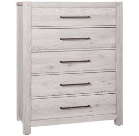 Joinery Washed White Oak 5 Drawer Chest