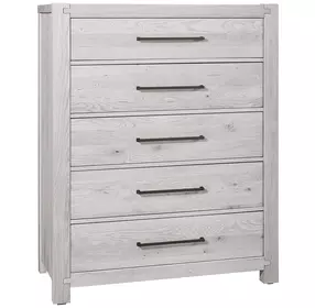 Joinery Washed White Oak 5 Drawer Chest