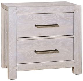 Joinery Washed White Oak 2 Drawer Nightstand
