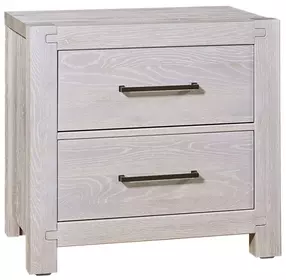 Joinery Washed White Oak 2 Drawer Nightstand