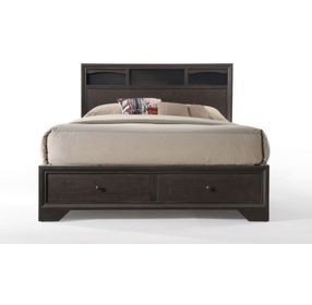 Madison II Espresso Queen Bookcase and Storage Bed