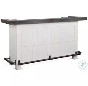 Autumn Echo White 78" Farmhouse Wood Home Bar