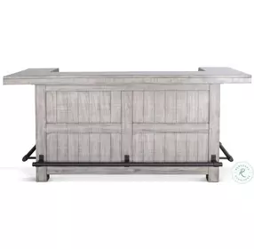 Maple Haze Gray 80" Traditional Wood Home Bar