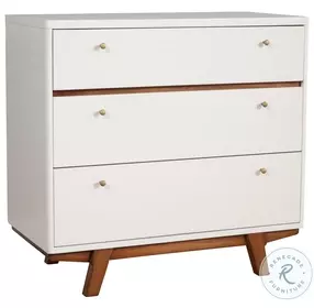 Dakota White And Acorn 3 Drawer Small Chest