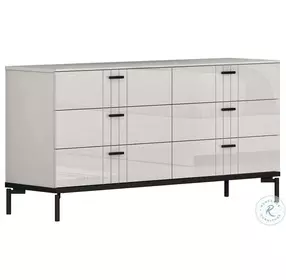 Bella Gray Lacquer Dresser