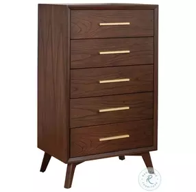 Gramercy Walnut 5 Drawer Chest