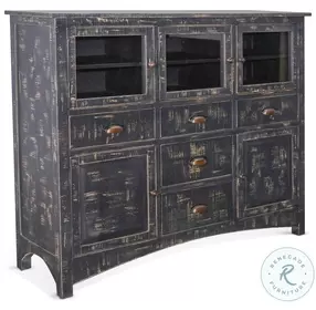 Cozy Luxe Black Sand 5 Drawer Server