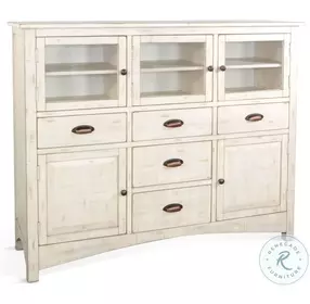 Willow Nest White White Sand 5 Drawer Server