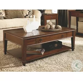 Sunset Valley Rich Mahogany 1 Drawer Rectangular Occasional Table Set