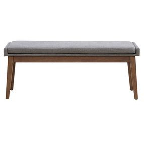 Smart Living Gray Upholstered 47" Dining Bench