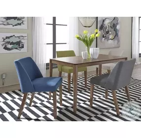 Smart Living Satin Walnut Rectangular Leg Dining Room Set