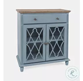 Aurora Hills Brushed Blue 2 Door Accent Cabinet