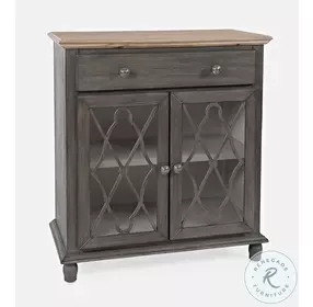 Aurora Hills Brushed Grey 2 Door Accent Cabinet