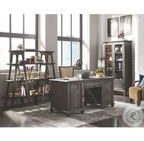 Sutton Place Weathered Charcoal Executive Home Office Set