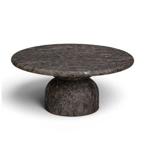Cynthia Dark Emperador Outdoor Round Coffee Table