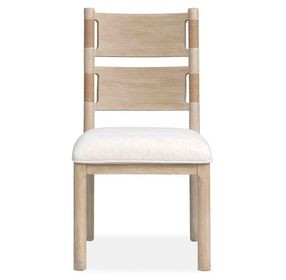 Sunset Cove White Upholstered Wood Back Side Chair Set of 2