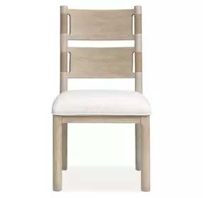 Sunset Cove White Upholstered Wood Back Side Chair Set of 2