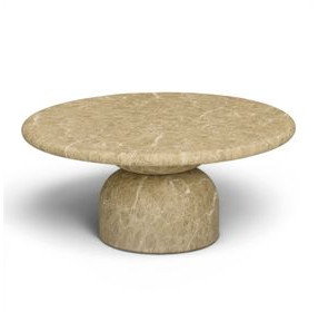 Cynthia Light Emperador Outdoor Round Coffee Table