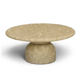 Cynthia Light Emperador Outdoor Round Coffee Table