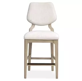 Sunset Cove Cream Upholstered Counter Height Chair Set of 2