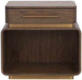 Jiro Brown 1 Drawer Nightstand
