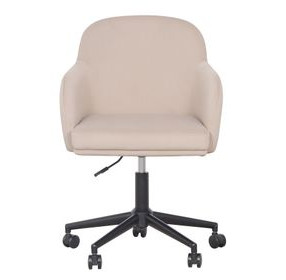 Sydney Taupe Performance Fabric Upholstered Swivel Desk Chair
