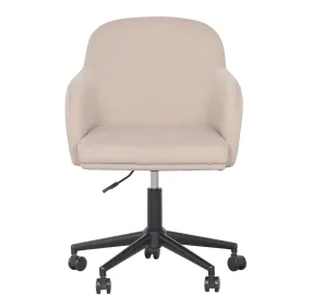 Sydney Taupe Performance Fabric Upholstered Swivel Desk Chair