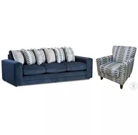 Elise Ink Gray Track Arm Living Room Set