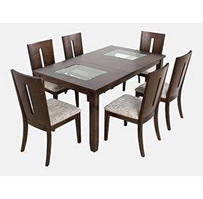 Urban Icon Brown and Gray Upholstered 7 Piece Dining Set