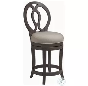 Cohesion Program Natural Greige And Antico Axiom Swivel Counter Height Stool