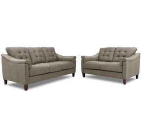 Emerson Green Pea Leather Living Room Set