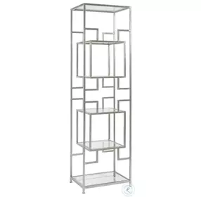 Metal Designs Silver Leaf Suspension Slim Etagere