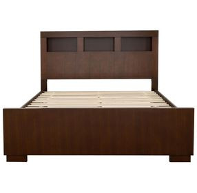 Jessica Cappuccino Queen Bookcase Bed